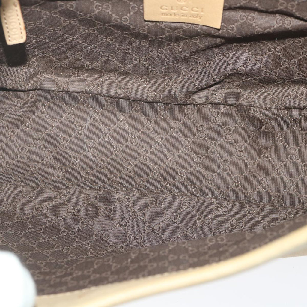 GUCCI Jackie Shoulder Bag Leather Beige 92736 fm2983