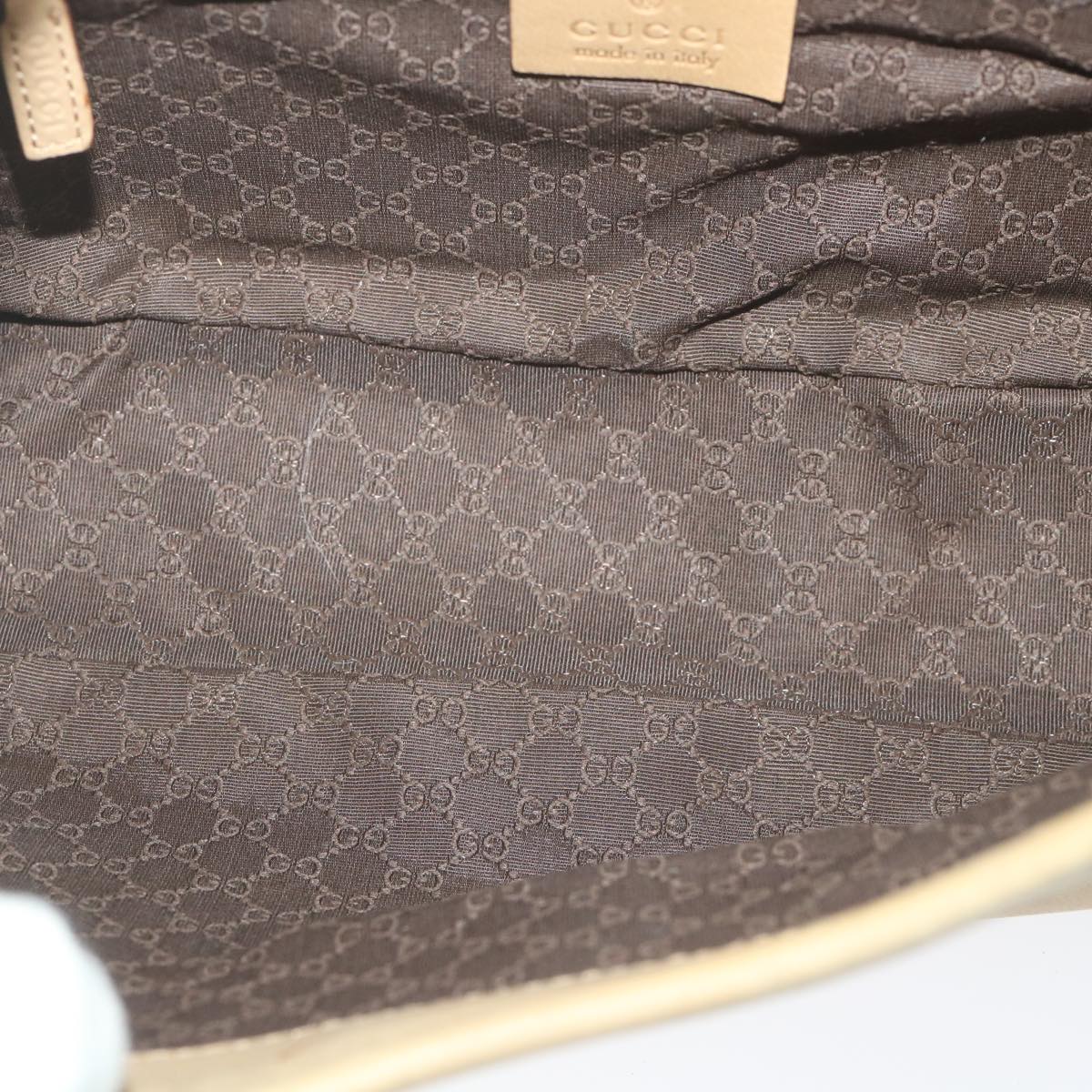 GUCCI Jackie Shoulder Bag Leather Beige 92736 fm2983