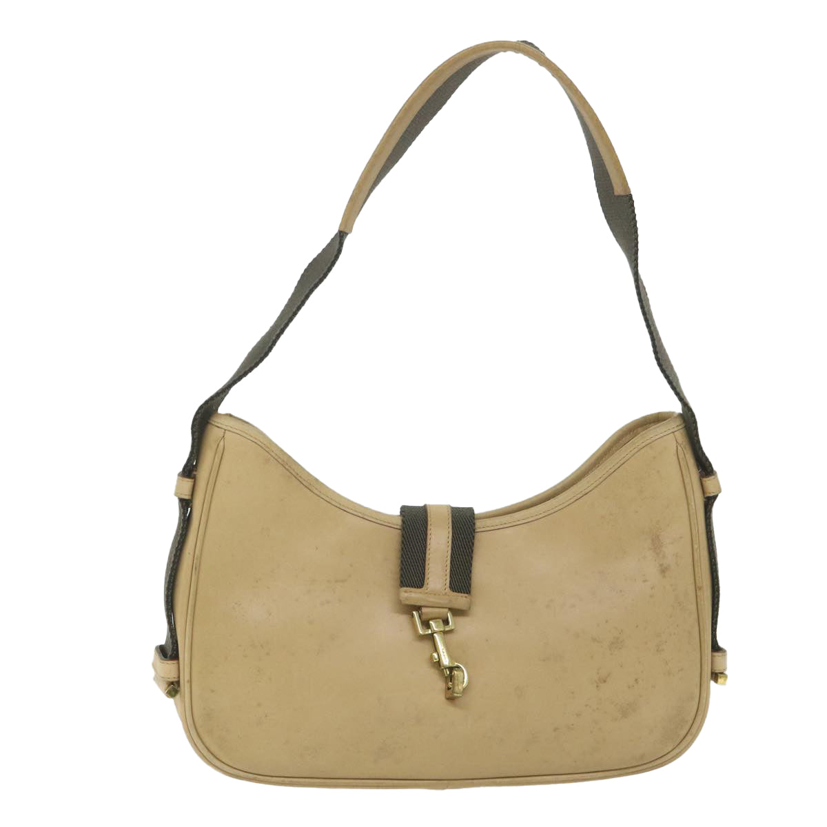 GUCCI Jackie Shoulder Bag Leather Beige 92736 fm2983