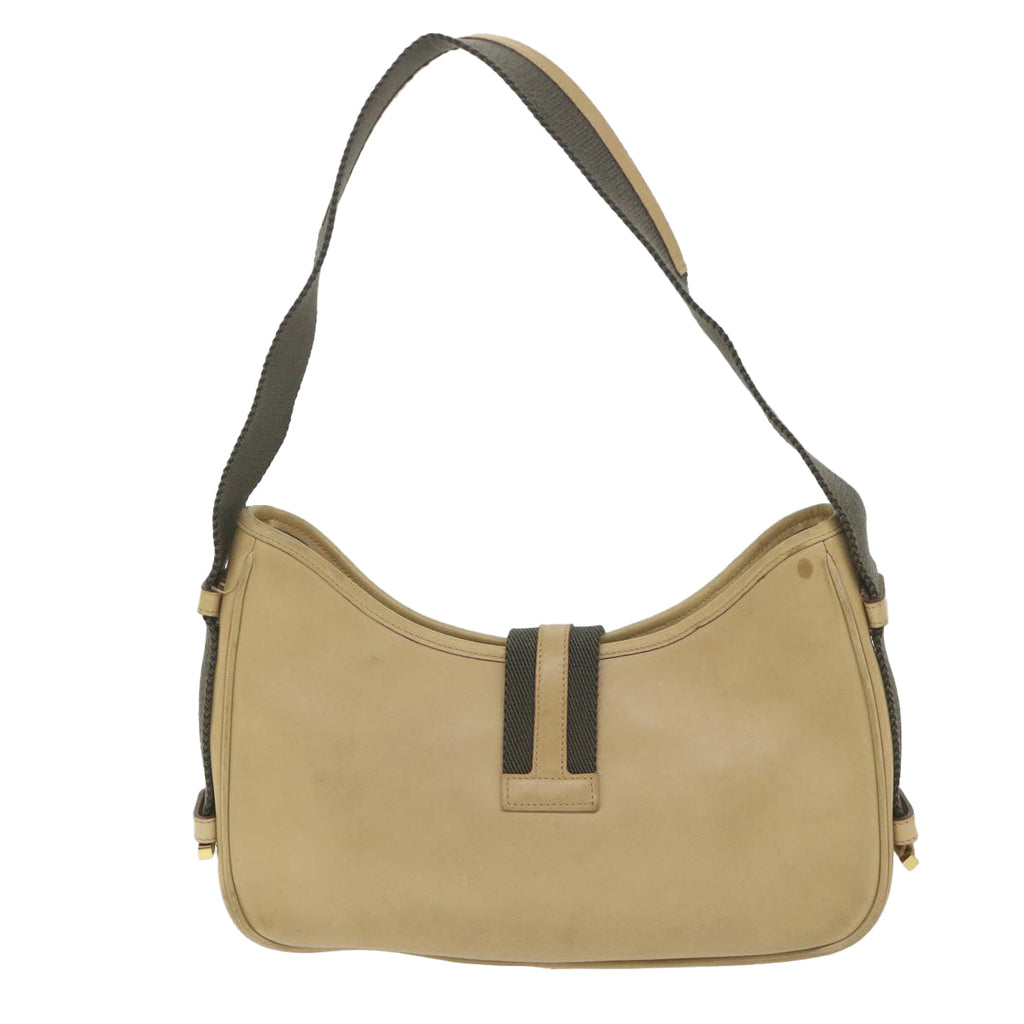 GUCCI Jackie Shoulder Bag Leather Beige 92736 fm2983
