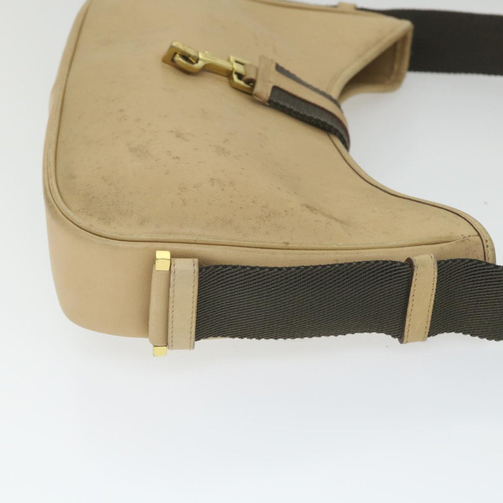 GUCCI Jackie Shoulder Bag Leather Beige 92736 fm2983