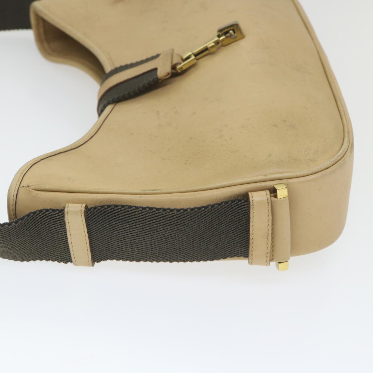 GUCCI Jackie Shoulder Bag Leather Beige 92736 fm2983