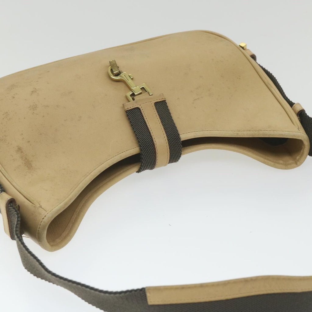 GUCCI Jackie Shoulder Bag Leather Beige 92736 fm2983