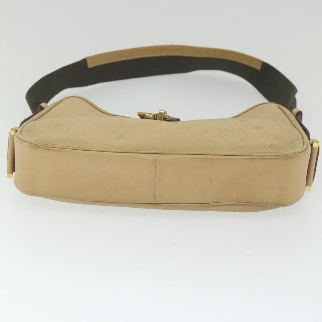 GUCCI Jackie Shoulder Bag Leather Beige 92736 fm2983