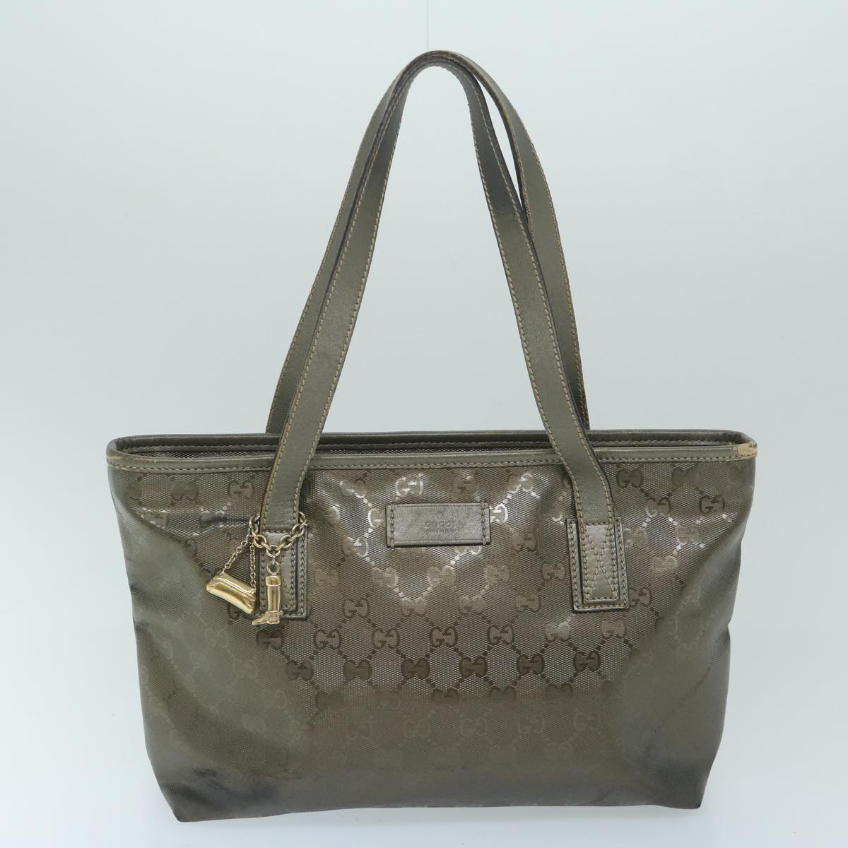 GUCCI GG Canvas Shoulder Bag Canvas 3Set Black Gold fm2984