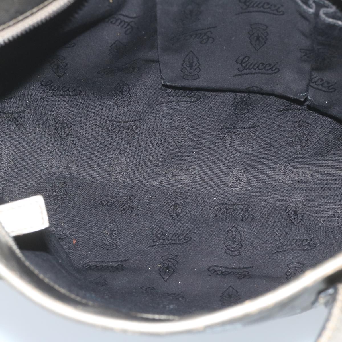 GUCCI GG Canvas Shoulder Bag Canvas 3Set Black Gold fm2984