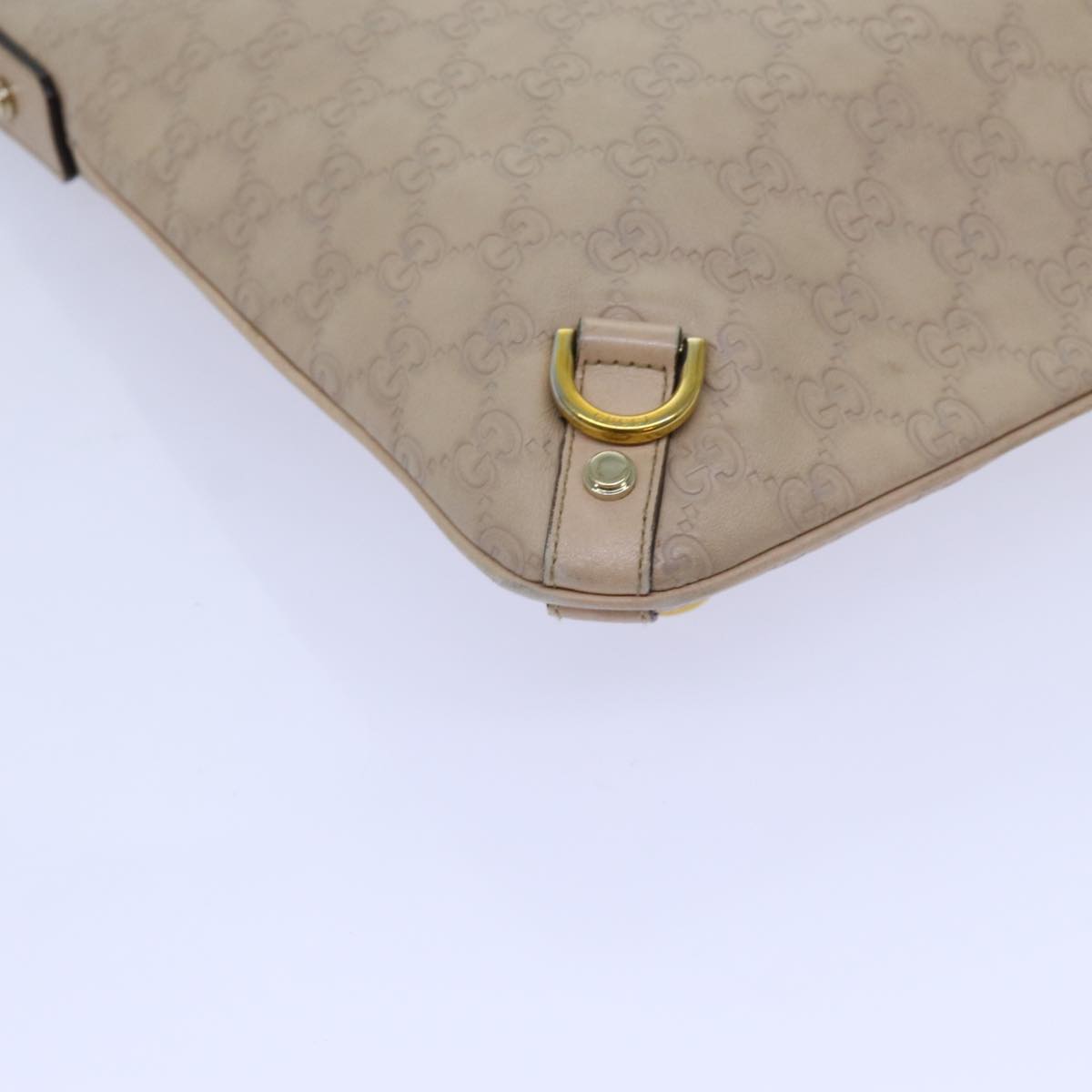 GUCCI GG Canvas Guccissima Abbey Shoulder Bag Beige 131326 fm3354