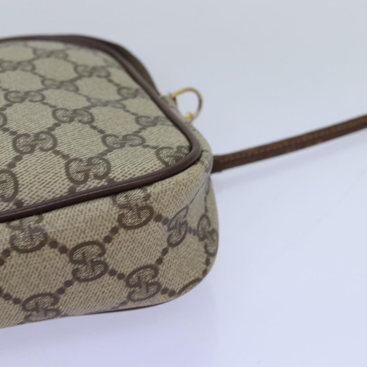 GUCCI GG Supreme Shoulder Bag PVC Beige 97 02 068 fm3411