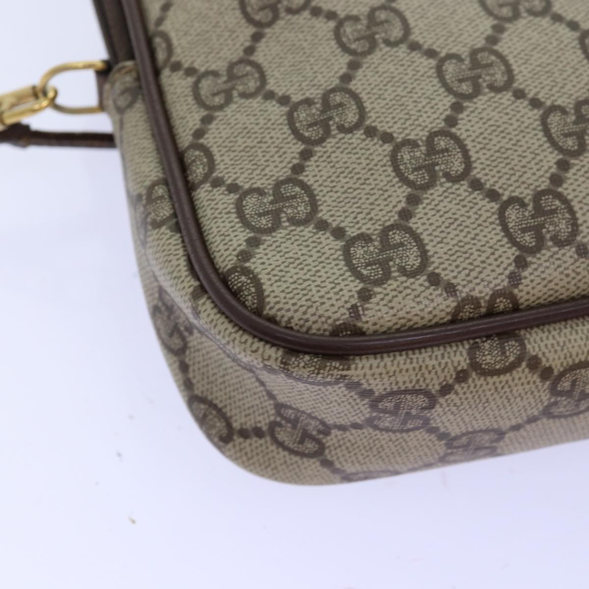 GUCCI GG Supreme Shoulder Bag PVC Beige 97 02 068 fm3411