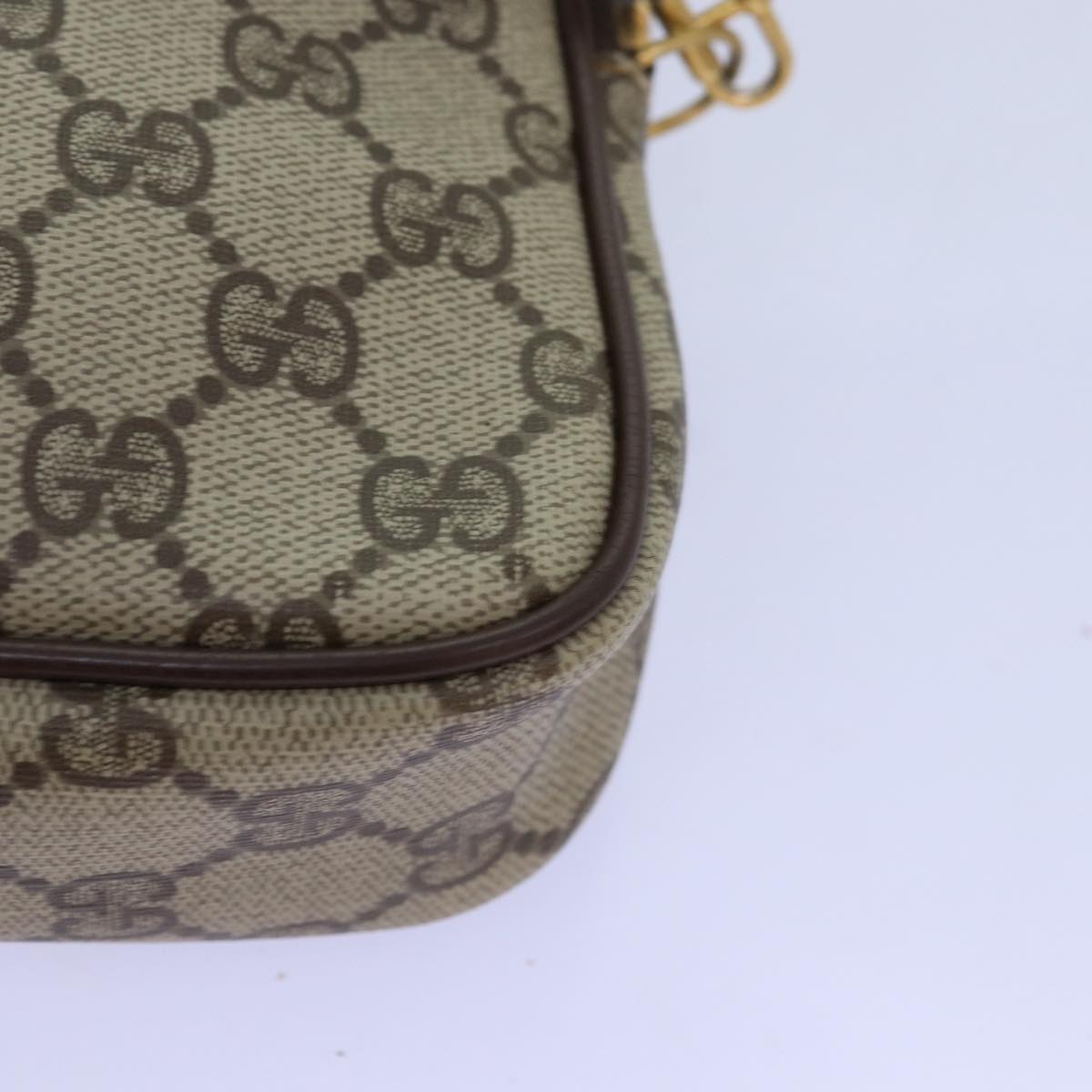 GUCCI GG Supreme Shoulder Bag PVC Beige 97 02 068 fm3411