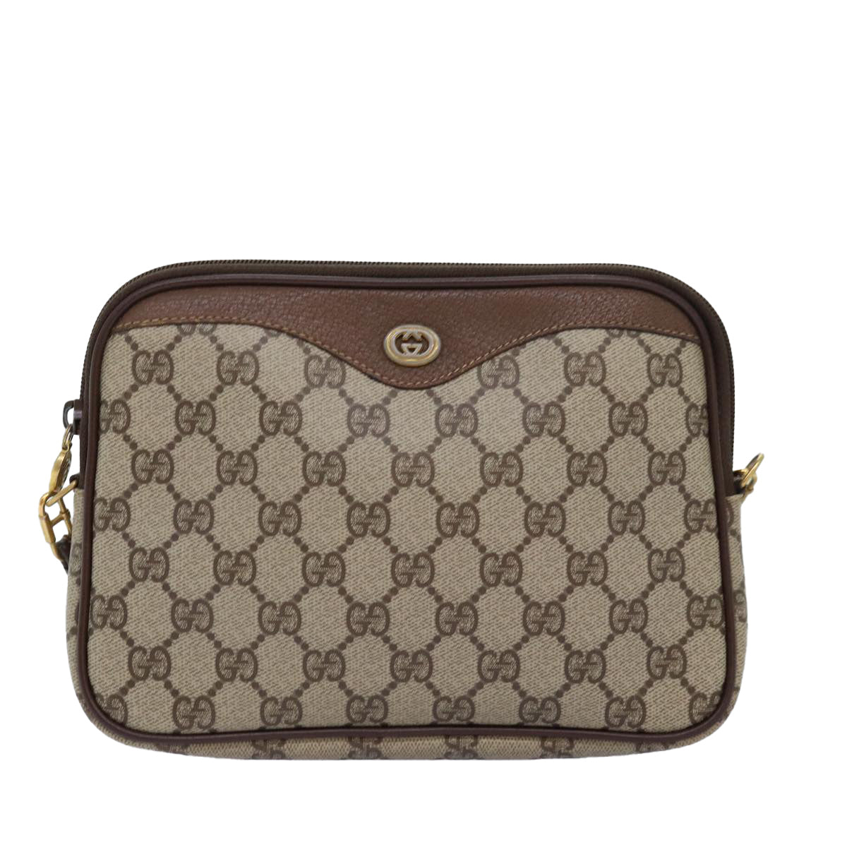 GUCCI GG Supreme Shoulder Bag PVC Beige 97 02 068 fm3411