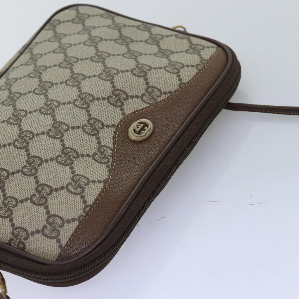 GUCCI GG Supreme Shoulder Bag PVC Beige 97 02 068 fm3411