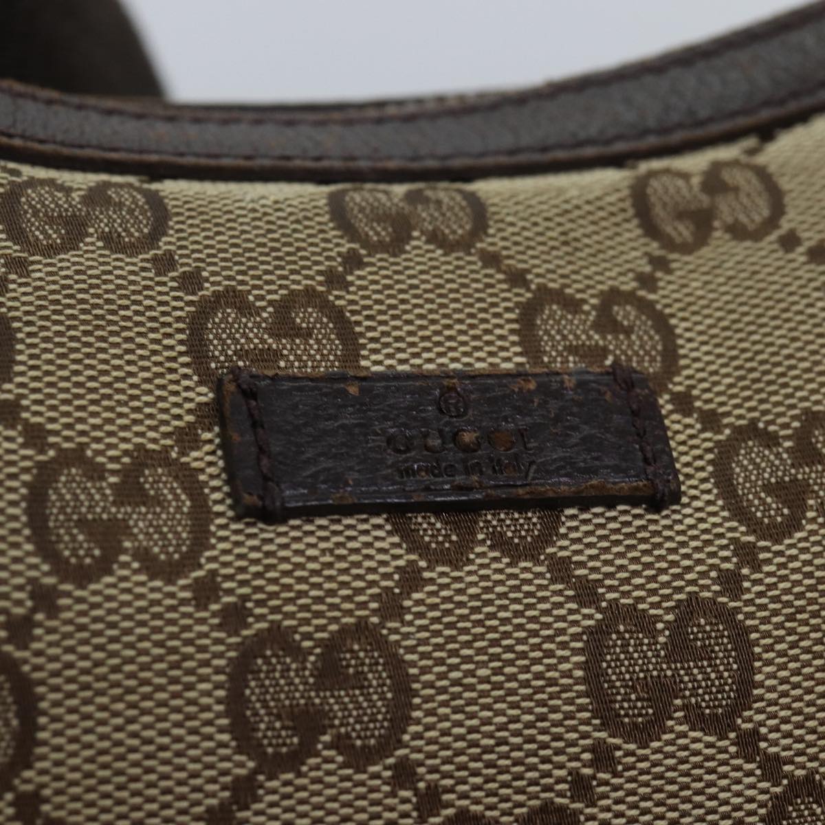 GUCCI GG Canvas Shoulder Bag Beige 122790 fm3429