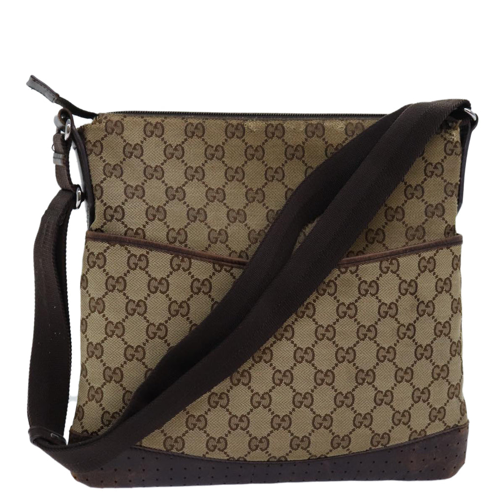 GUCCI GG Canvas Shoulder Bag Beige 145857 fm3430