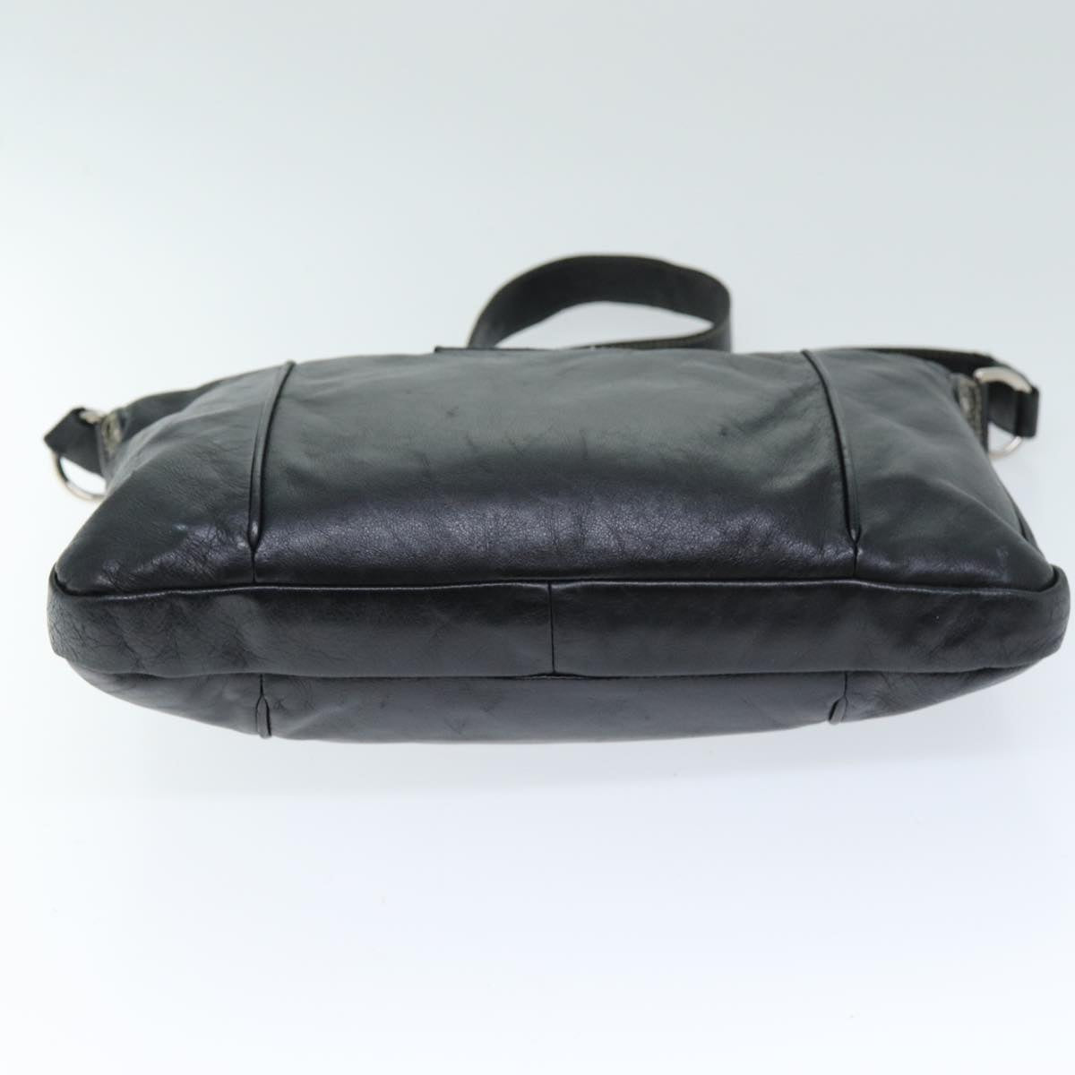 GUCCI Shoulder Bag Leather Black 190279 fm3431
