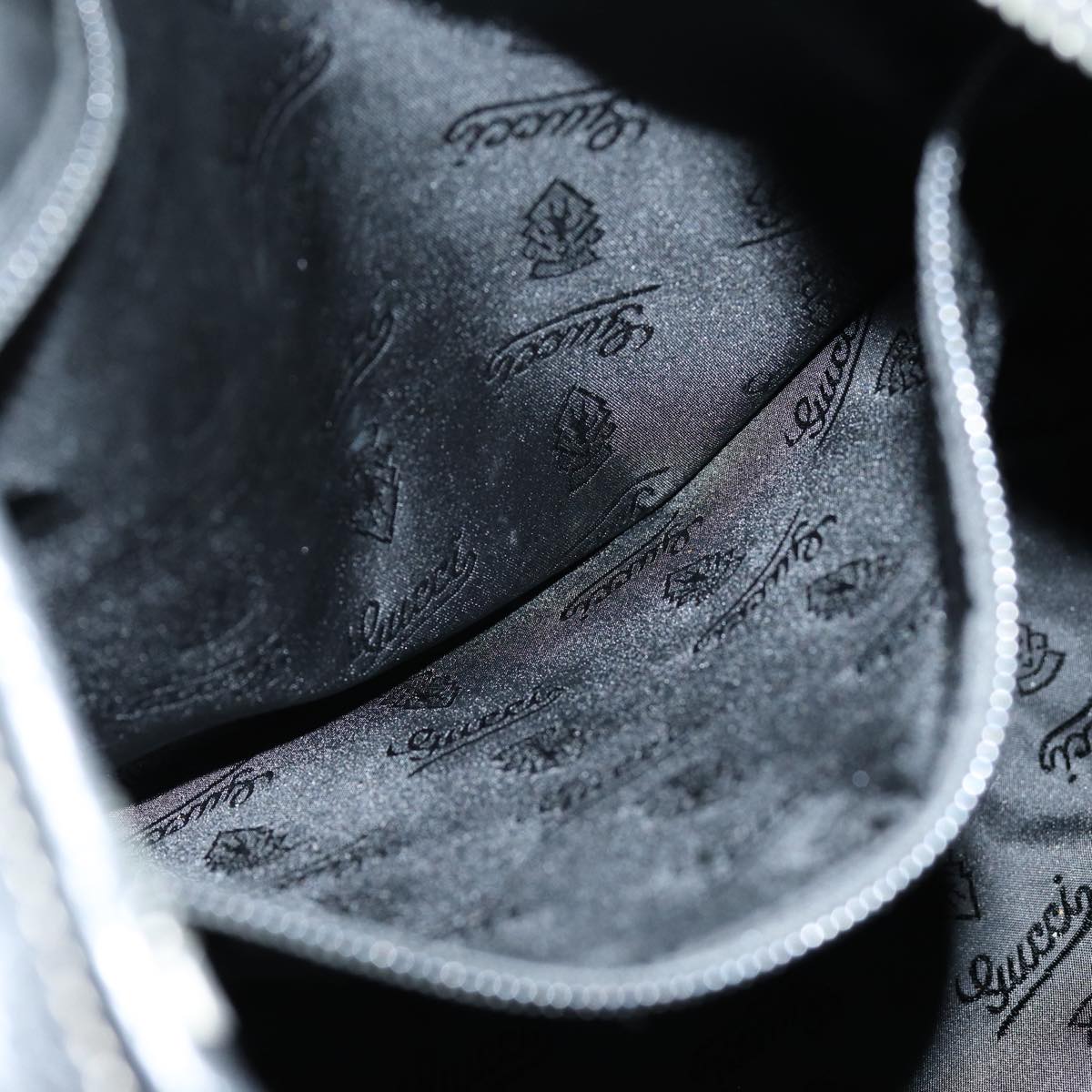 GUCCI Shoulder Bag Leather Black 190279 fm3431