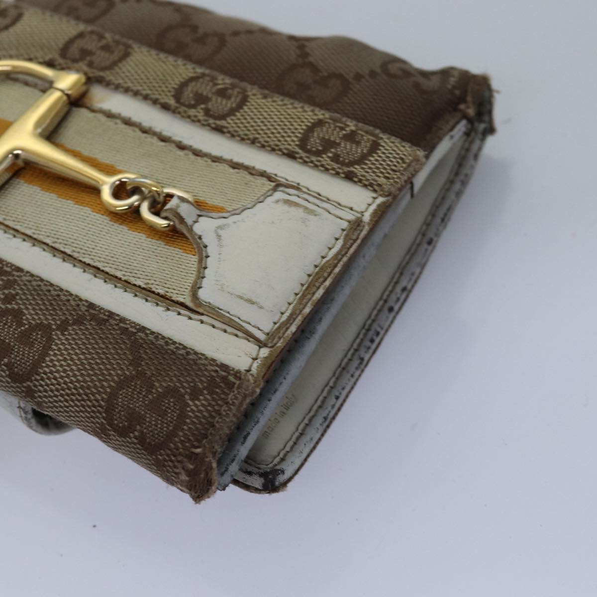 GUCCI GG Canvas Sherry Line Wallet 6Set Beige Black fm3490