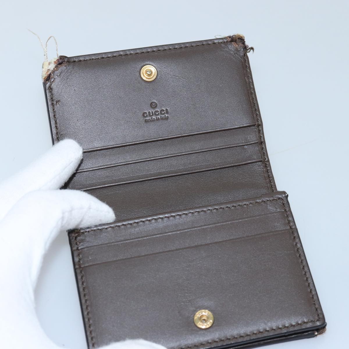 GUCCI GG Canvas Jackie Web Sherry Line Wallet 8Set Black Beige Red fm3491