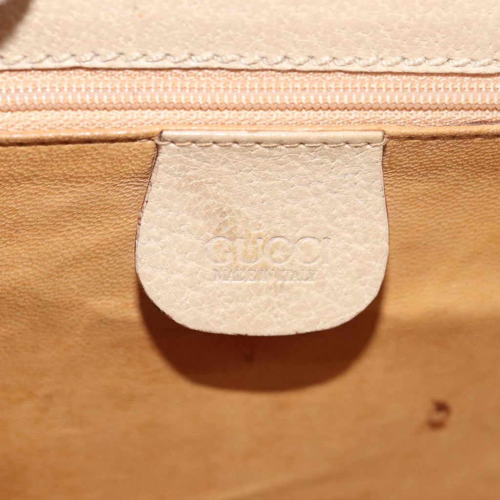 GUCCI Shoulder Bag Leather Beige fm3502