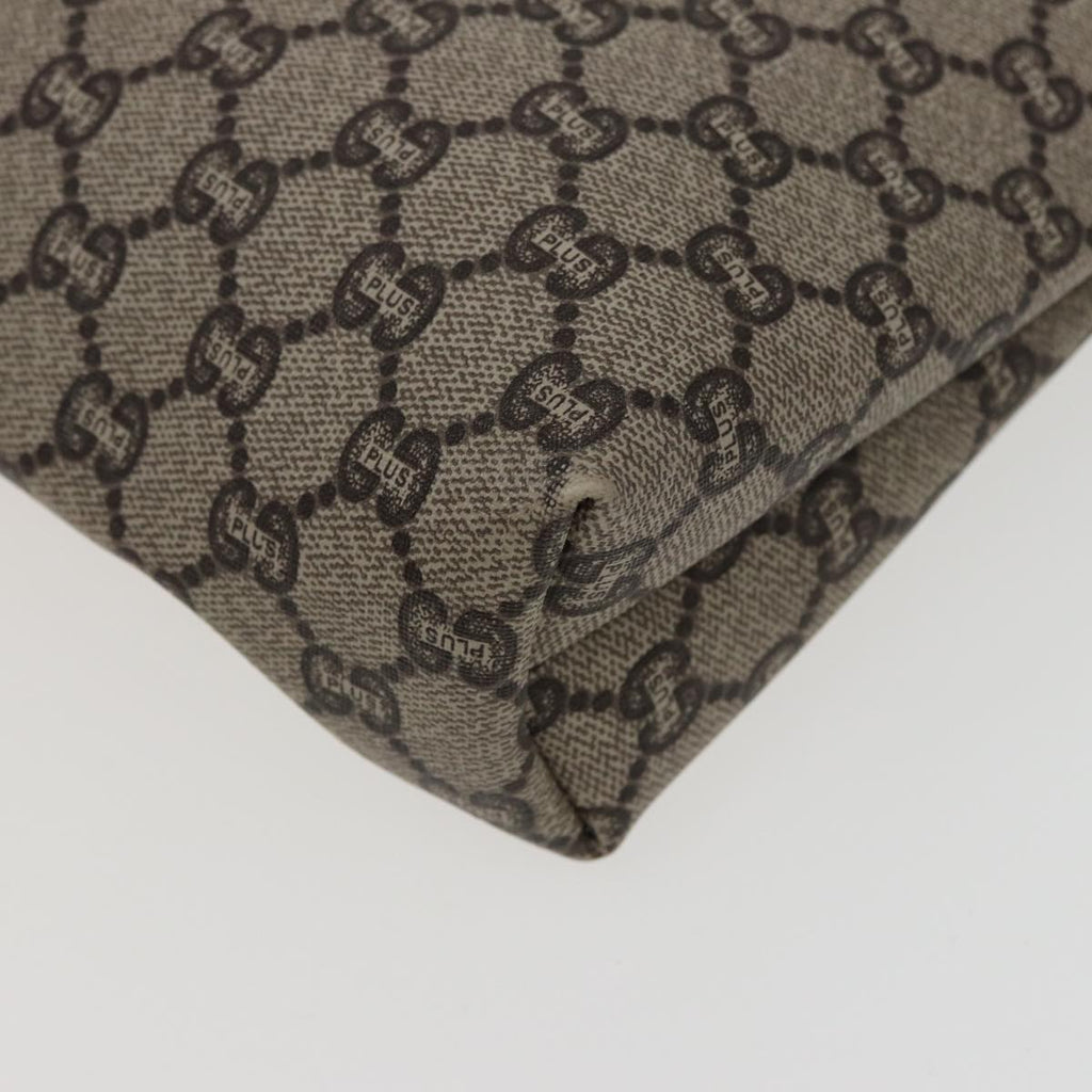 GUCCI GG Plus Supreme Clutch Bag PVC Beige fm3504