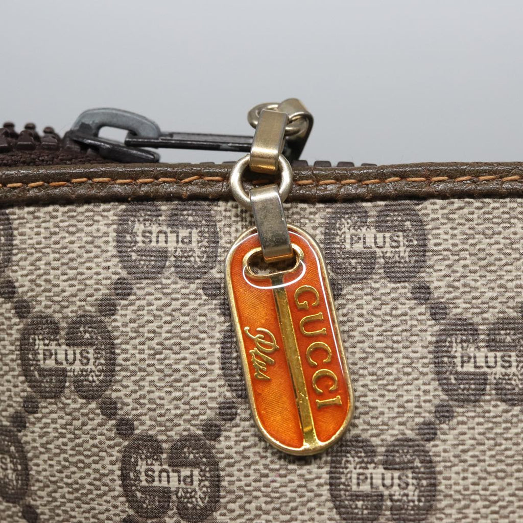 GUCCI GG Plus Supreme Clutch Bag PVC Beige fm3504