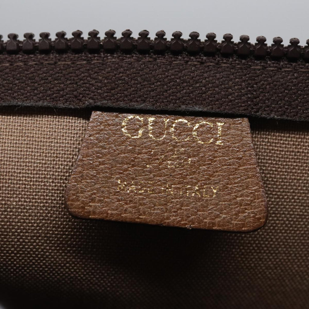 GUCCI GG Plus Supreme Clutch Bag PVC Beige fm3504