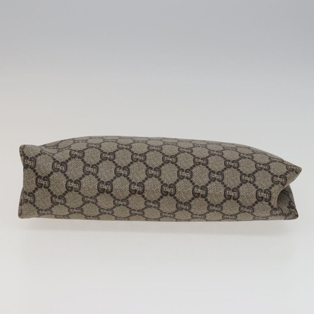 GUCCI GG Plus Supreme Clutch Bag PVC Beige fm3504