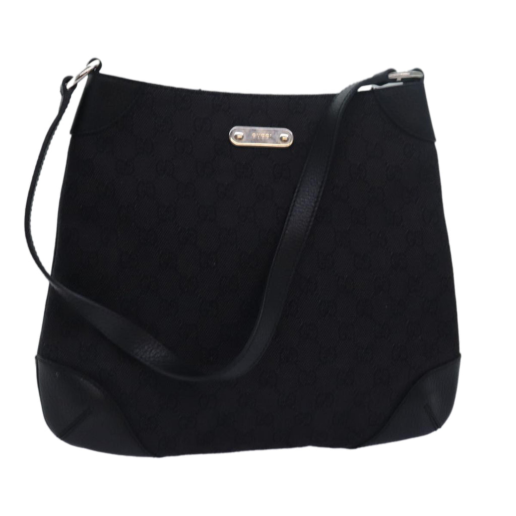 GUCCI GG Canvas Shoulder Bag Outlet Black 196140 fm3505