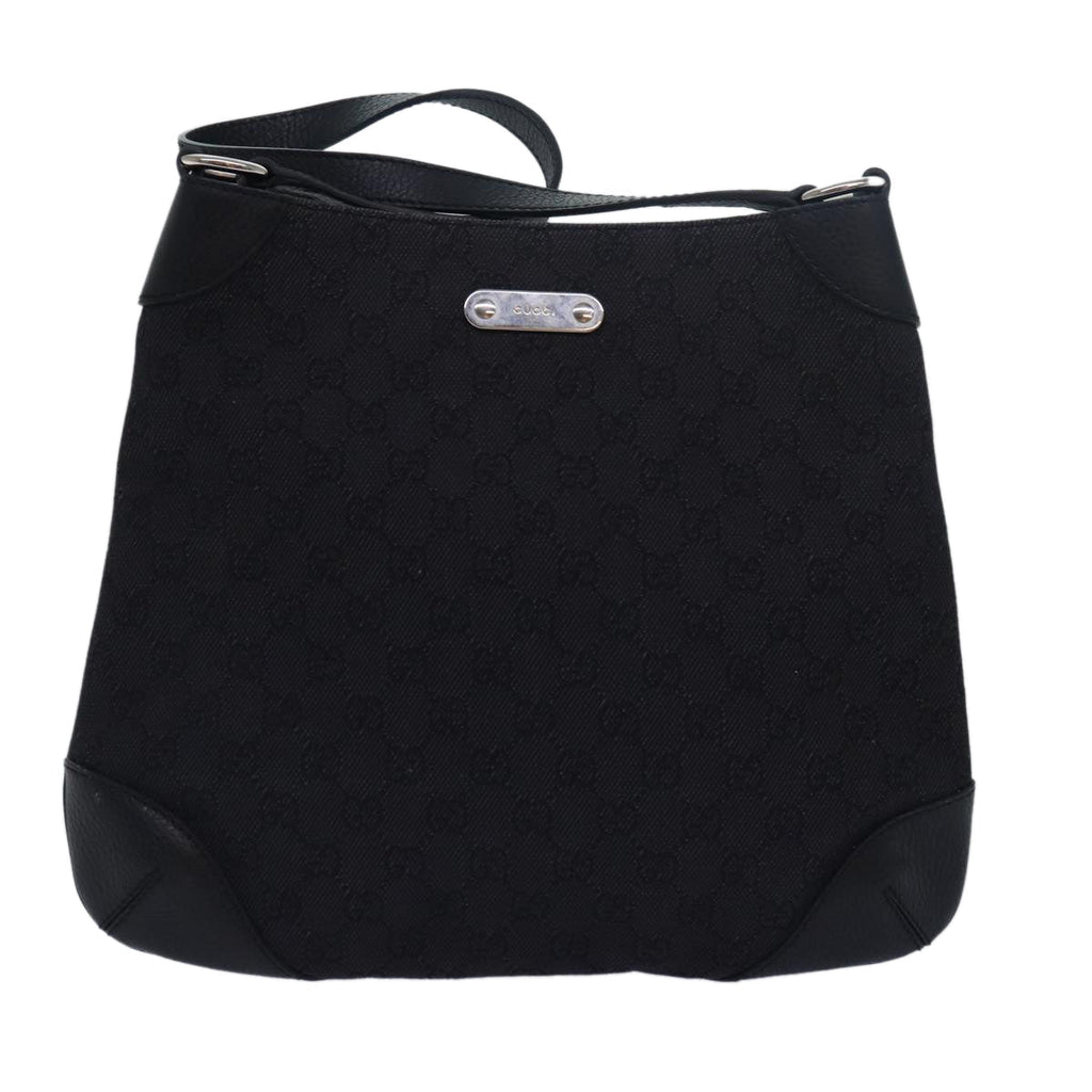 GUCCI GG Canvas Shoulder Bag Outlet Black 196140 fm3505