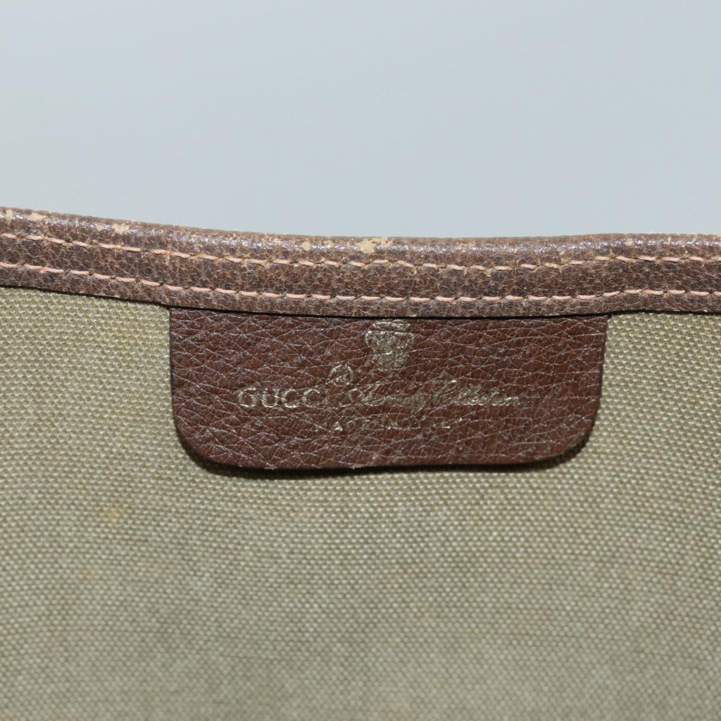 GUCCI GG Supreme Web Sherry Line Tote Bag PVC Beige Red 123 02003 fm3508