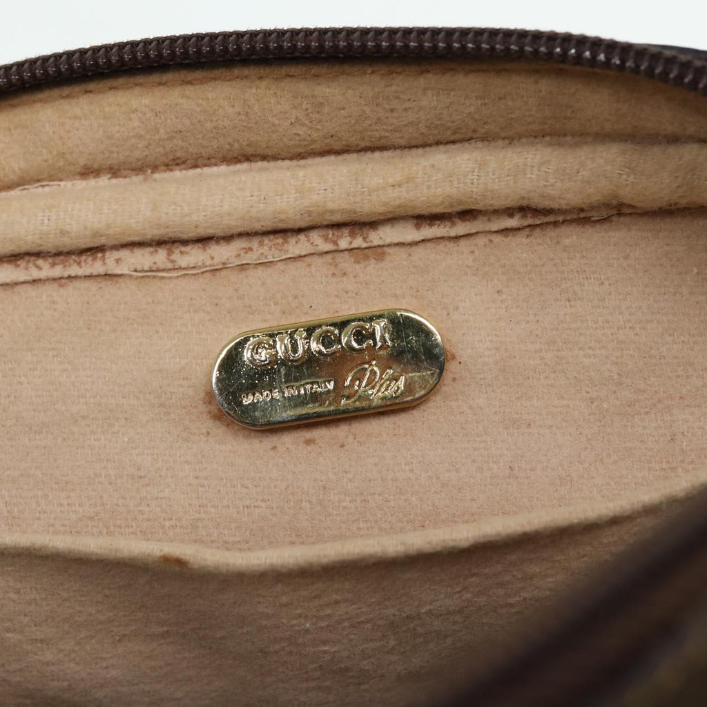 GUCCI GG Plus Supreme Shoulder Bag PVC Leather Beige fm3509