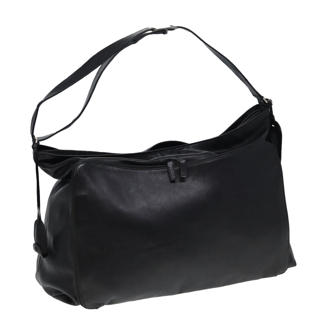 GUCCI Shoulder Bag Leather Black fm3542