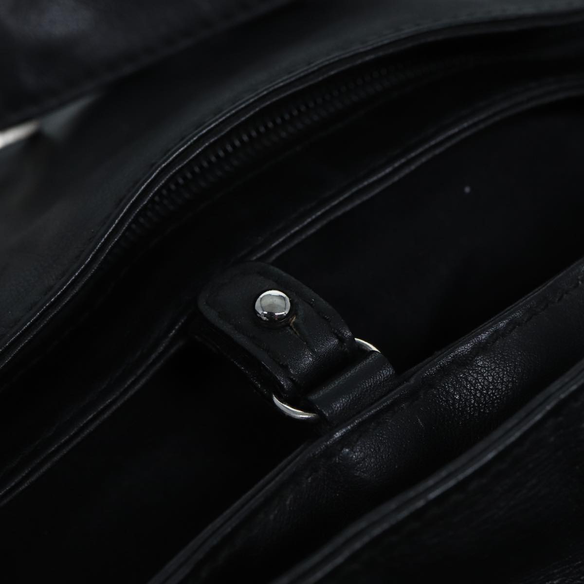 GUCCI Shoulder Bag Leather Black fm3542