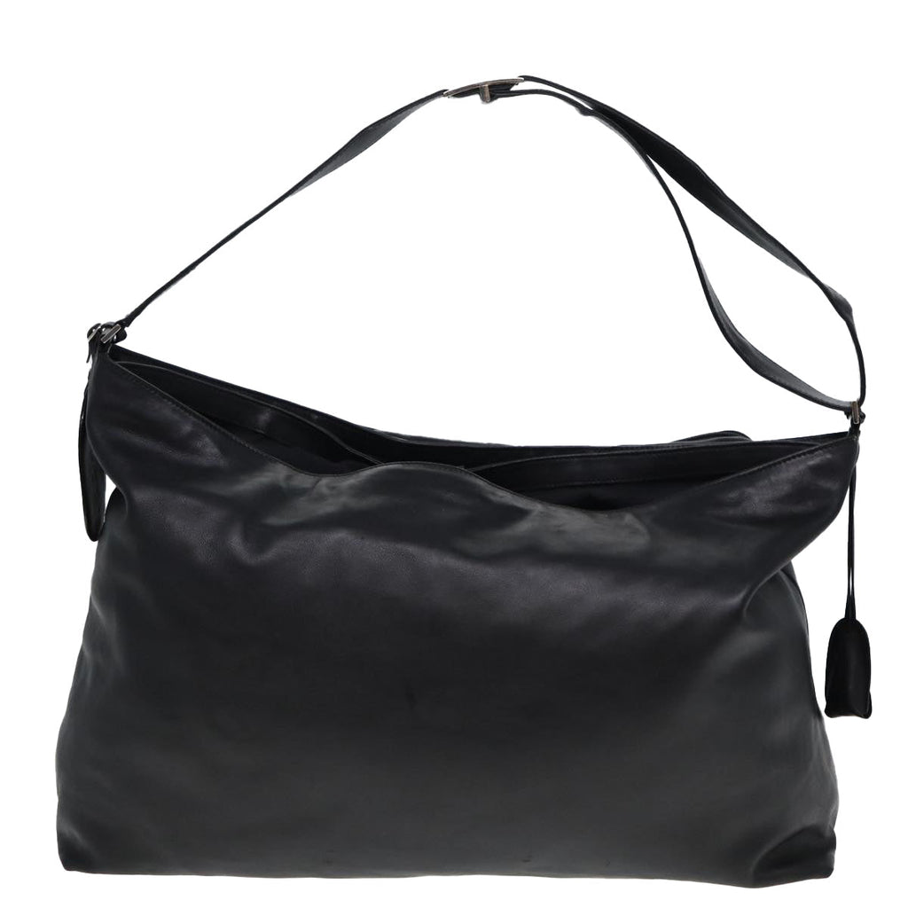 GUCCI Shoulder Bag Leather Black fm3542