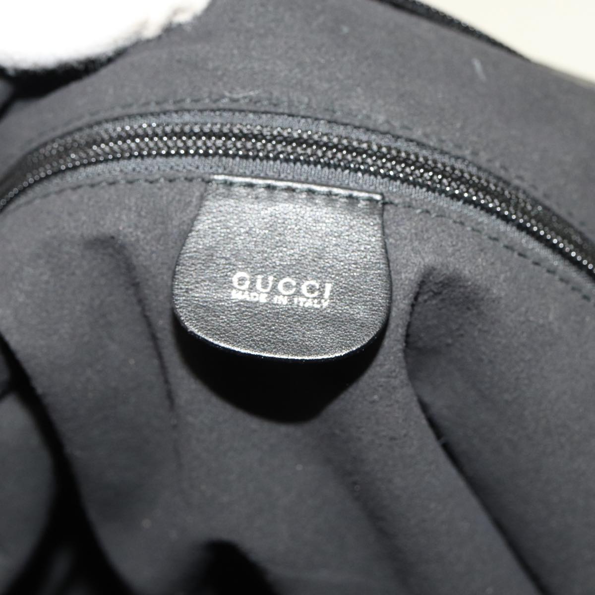 GUCCI Shoulder Bag Leather Black fm3542