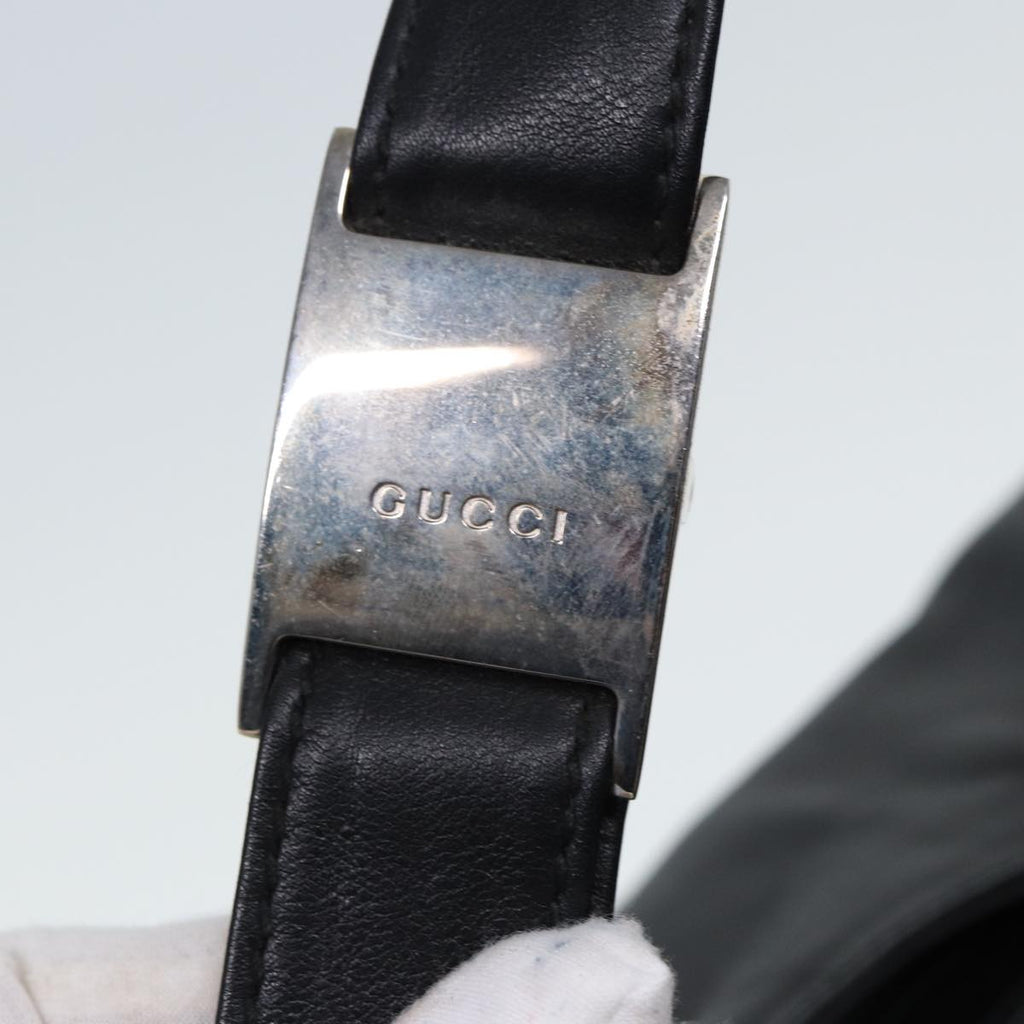 GUCCI Shoulder Bag Leather Black fm3542