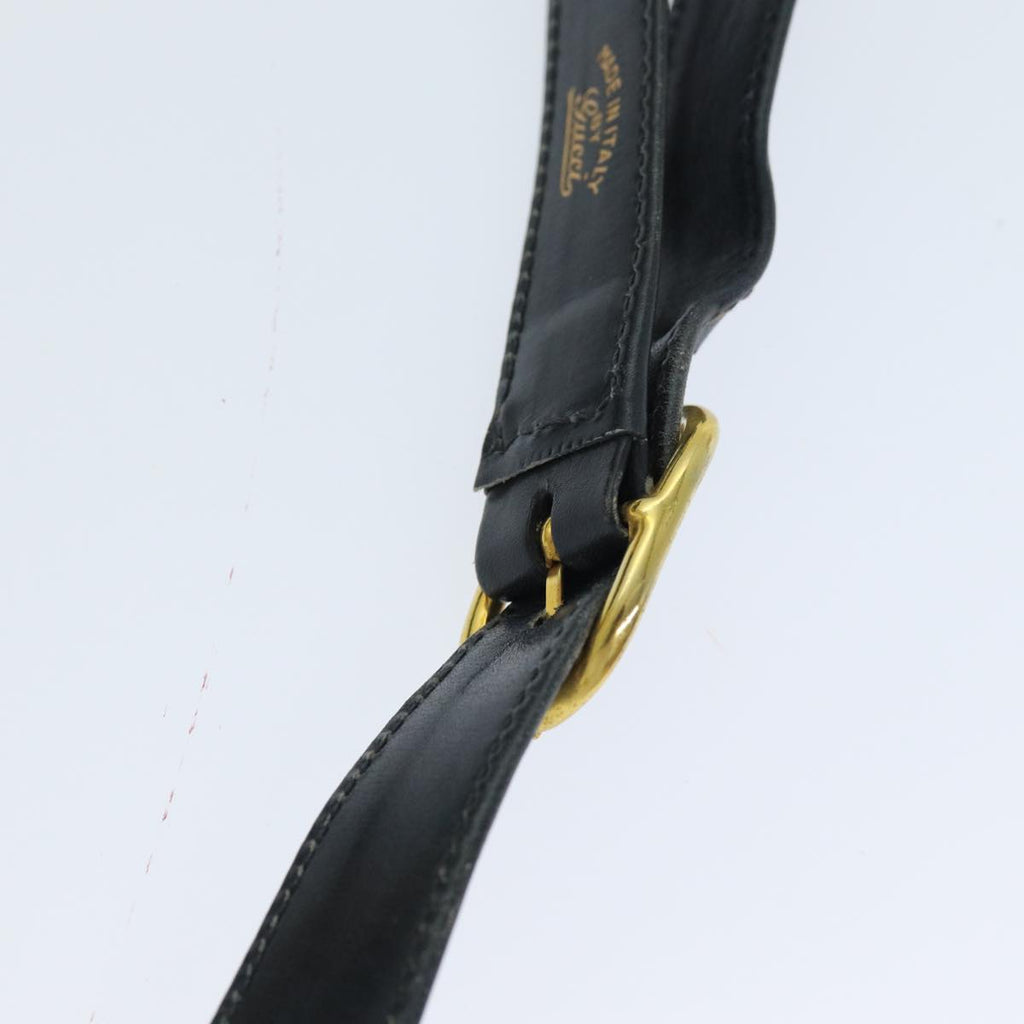 GUCCI Shoulder Bag Leather Suede Navy fm3543