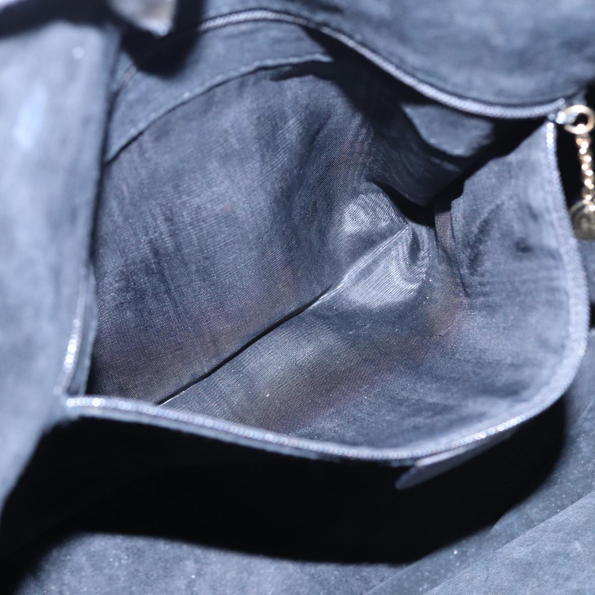 GUCCI Bamboo Hand Bag Leather 2way Black fm3573