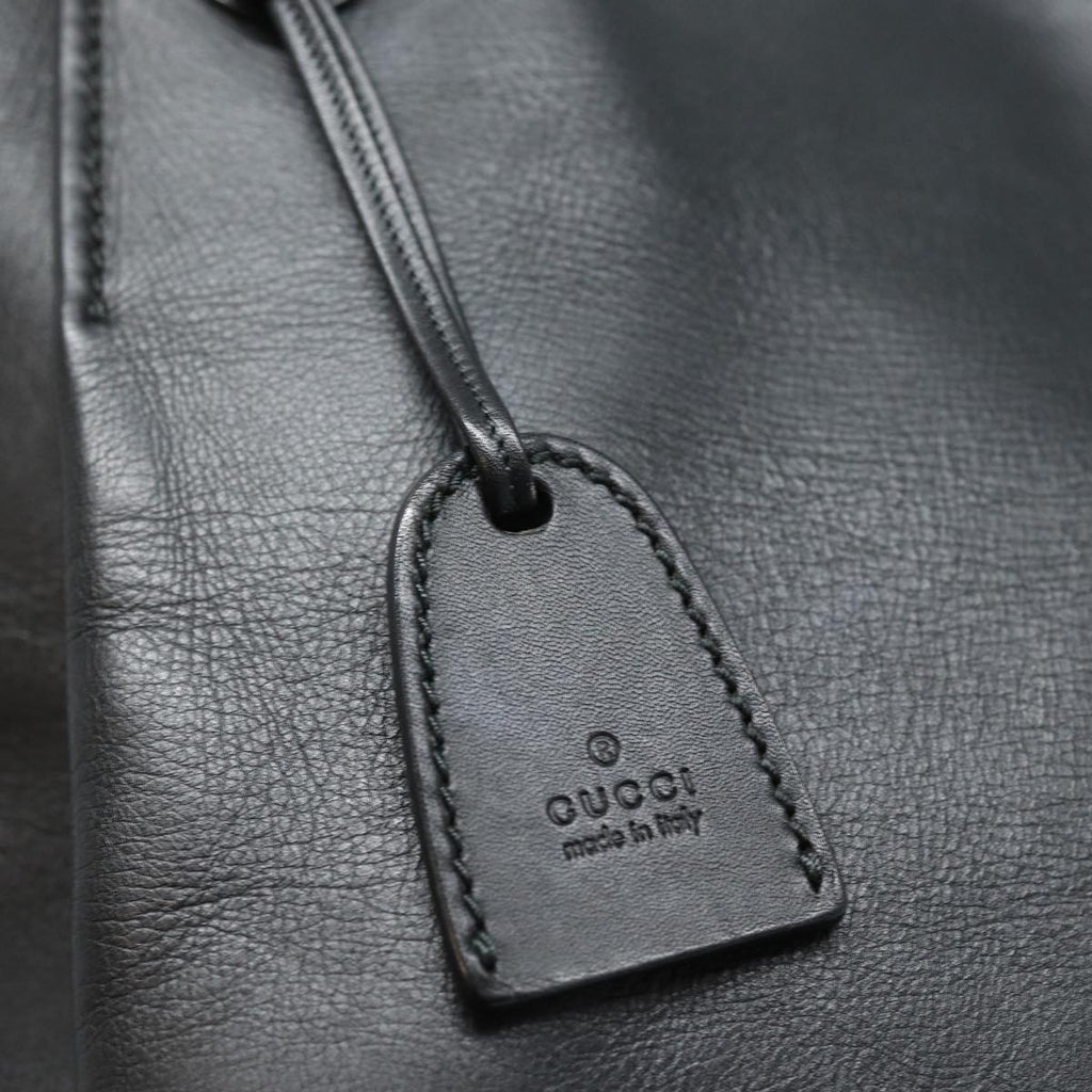 GUCCI Tote Bag Leather Black fm3585
