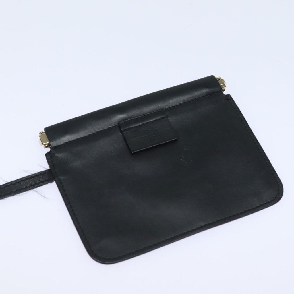GUCCI Tote Bag Leather Black fm3585