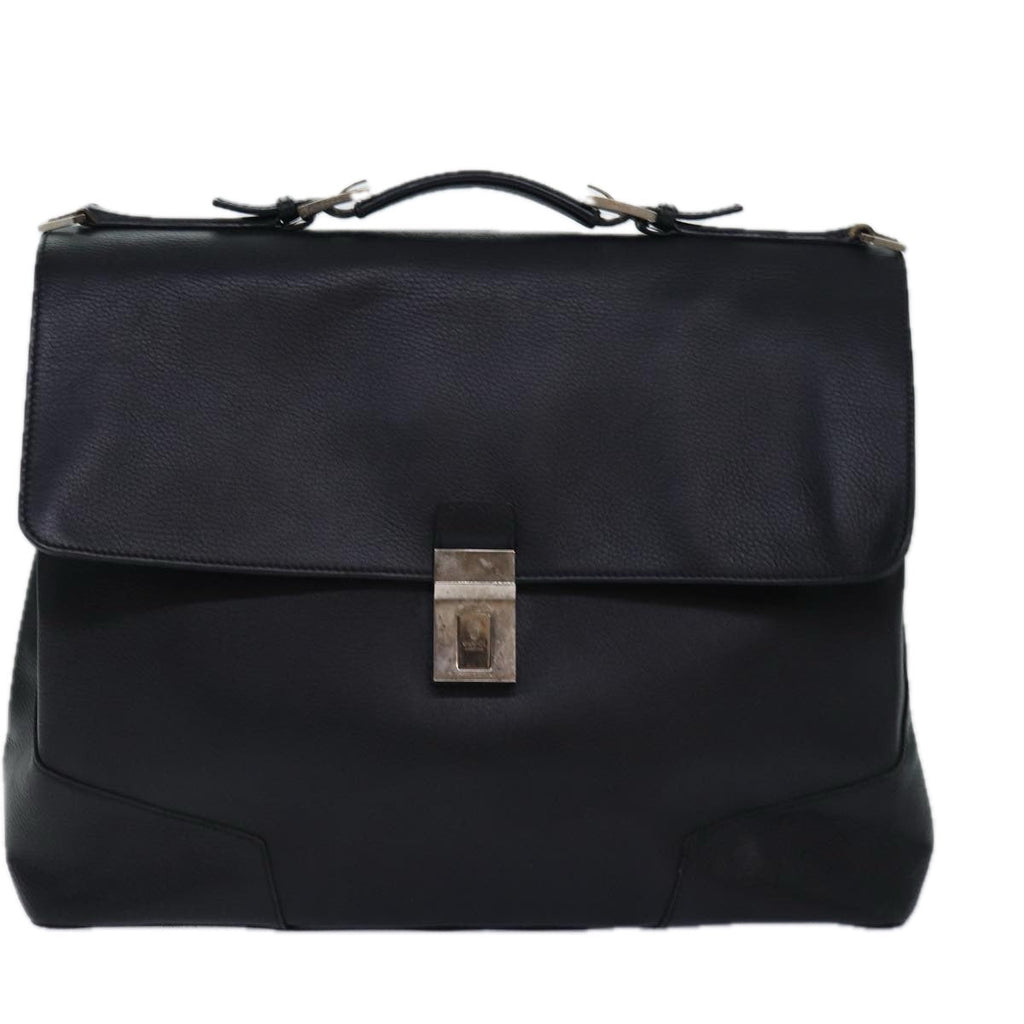 GUCCI Hand Bag Leather 2way Black fm3626