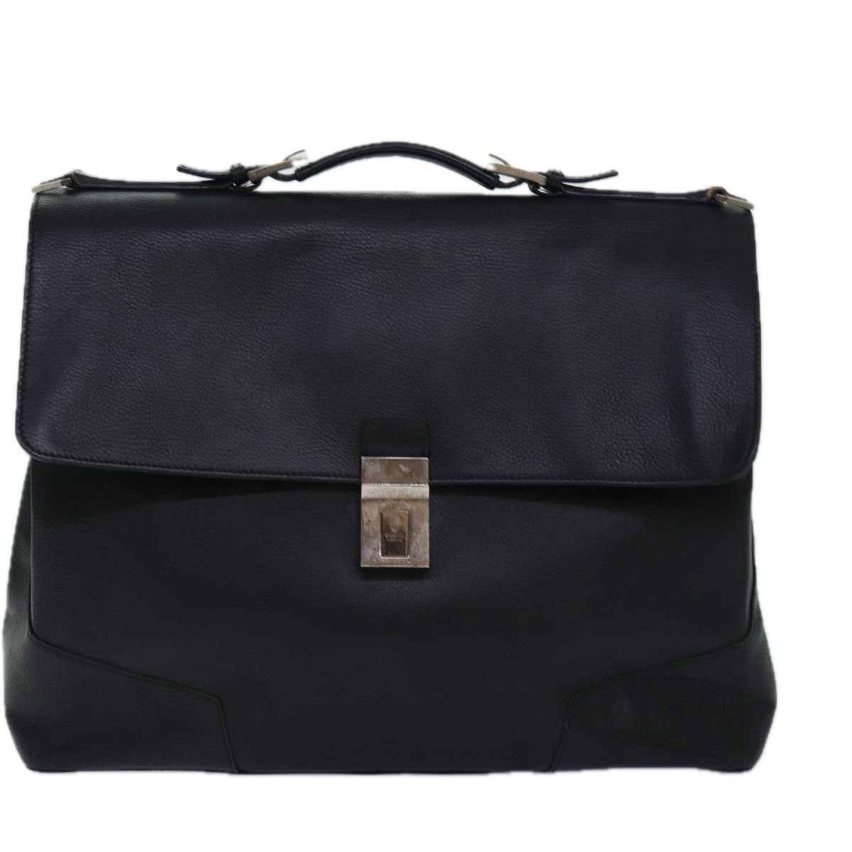 GUCCI Hand Bag Leather 2way Black fm3626