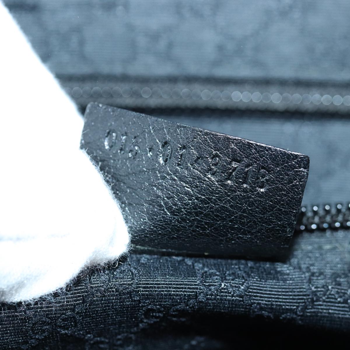 GUCCI Hand Bag Leather 2way Black fm3626
