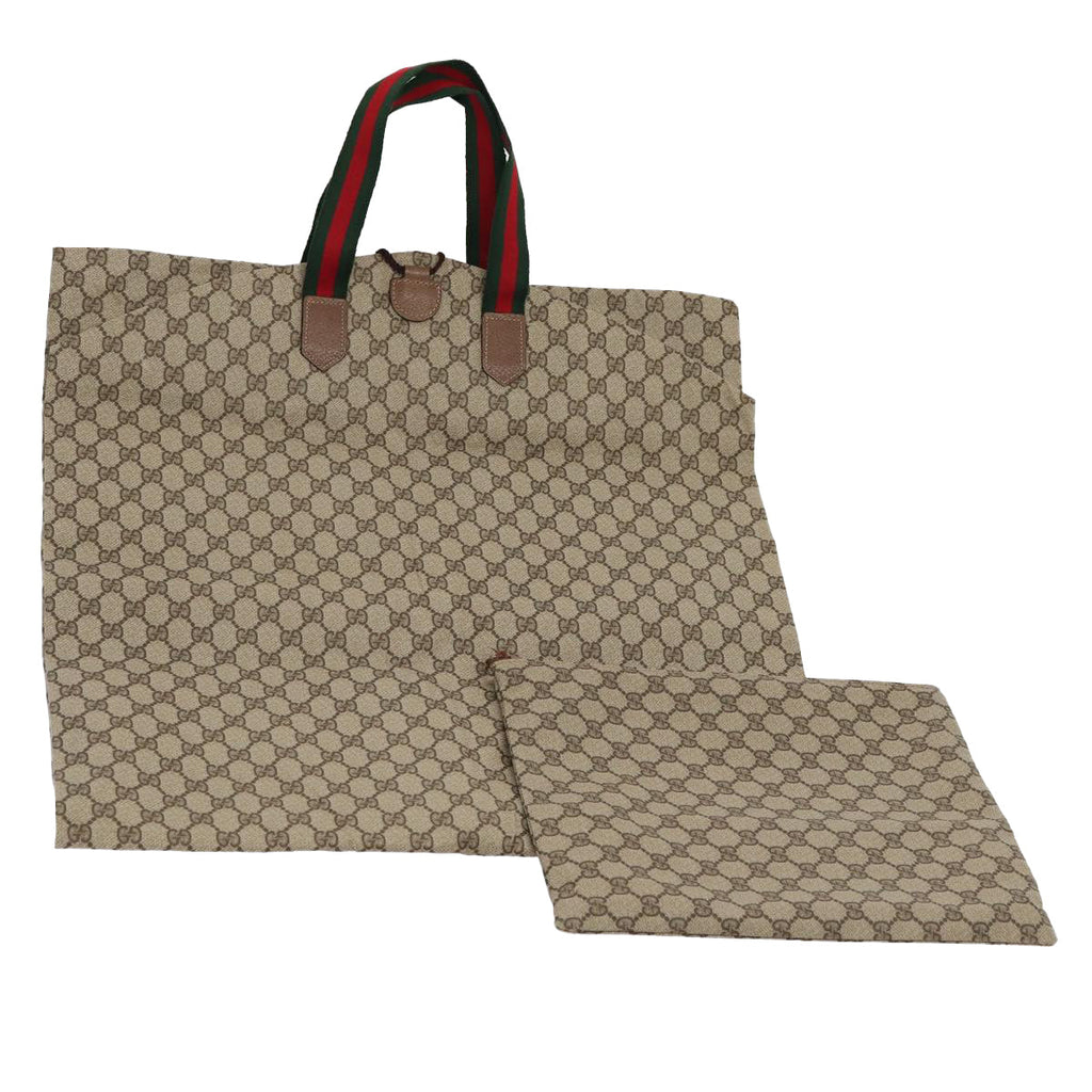 GUCCI GG Canvas Web Sherry Line Garment Cover Coated Canvas Beige fm3630