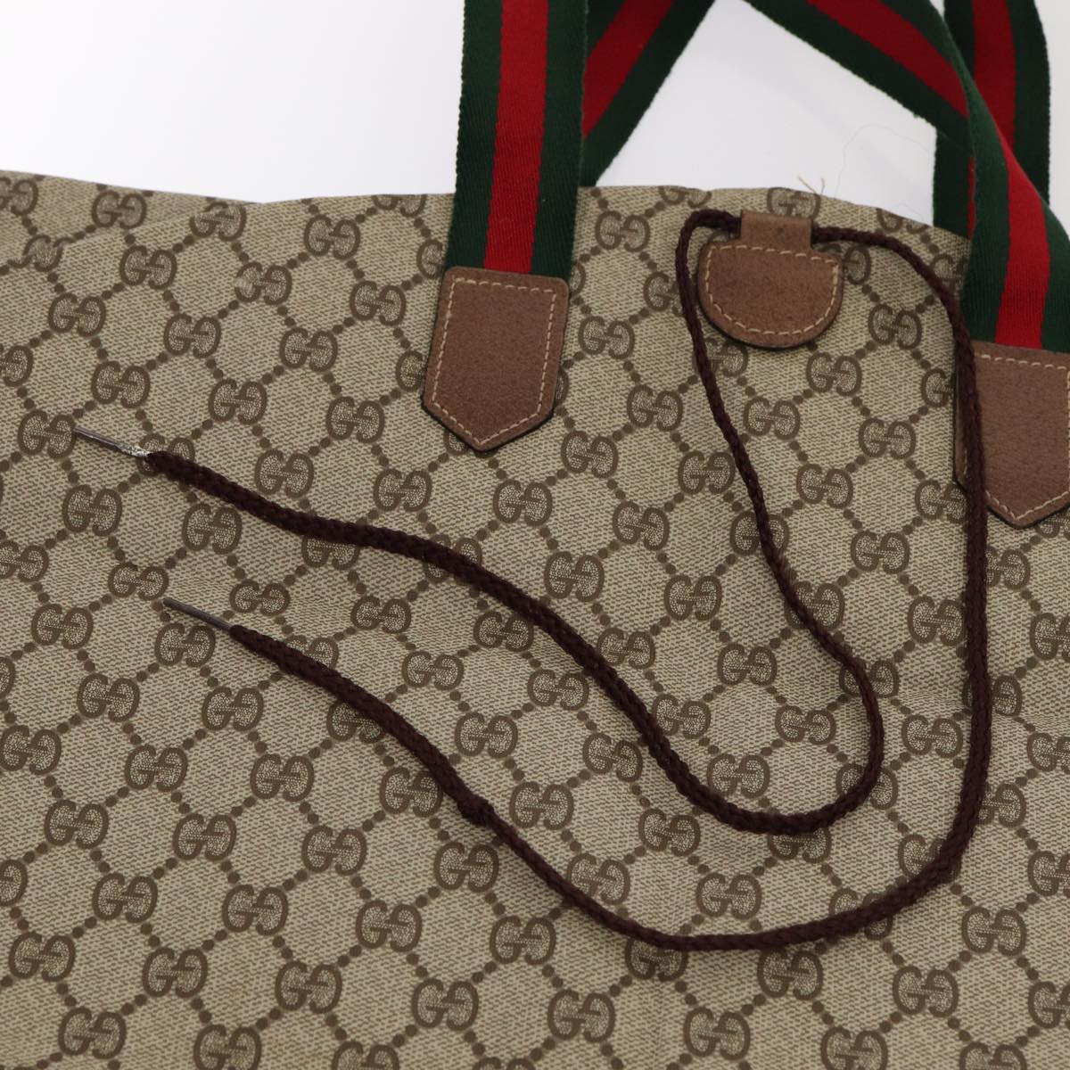 GUCCI GG Canvas Web Sherry Line Garment Cover Coated Canvas Beige fm3630