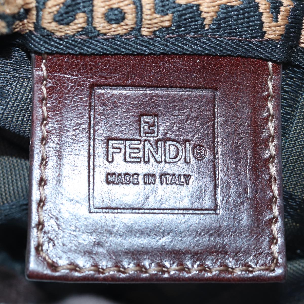 FENDI Zucca Canvas hand Pouch Brown fm3631