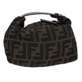 FENDI Zucca Canvas hand Pouch Brown fm3631