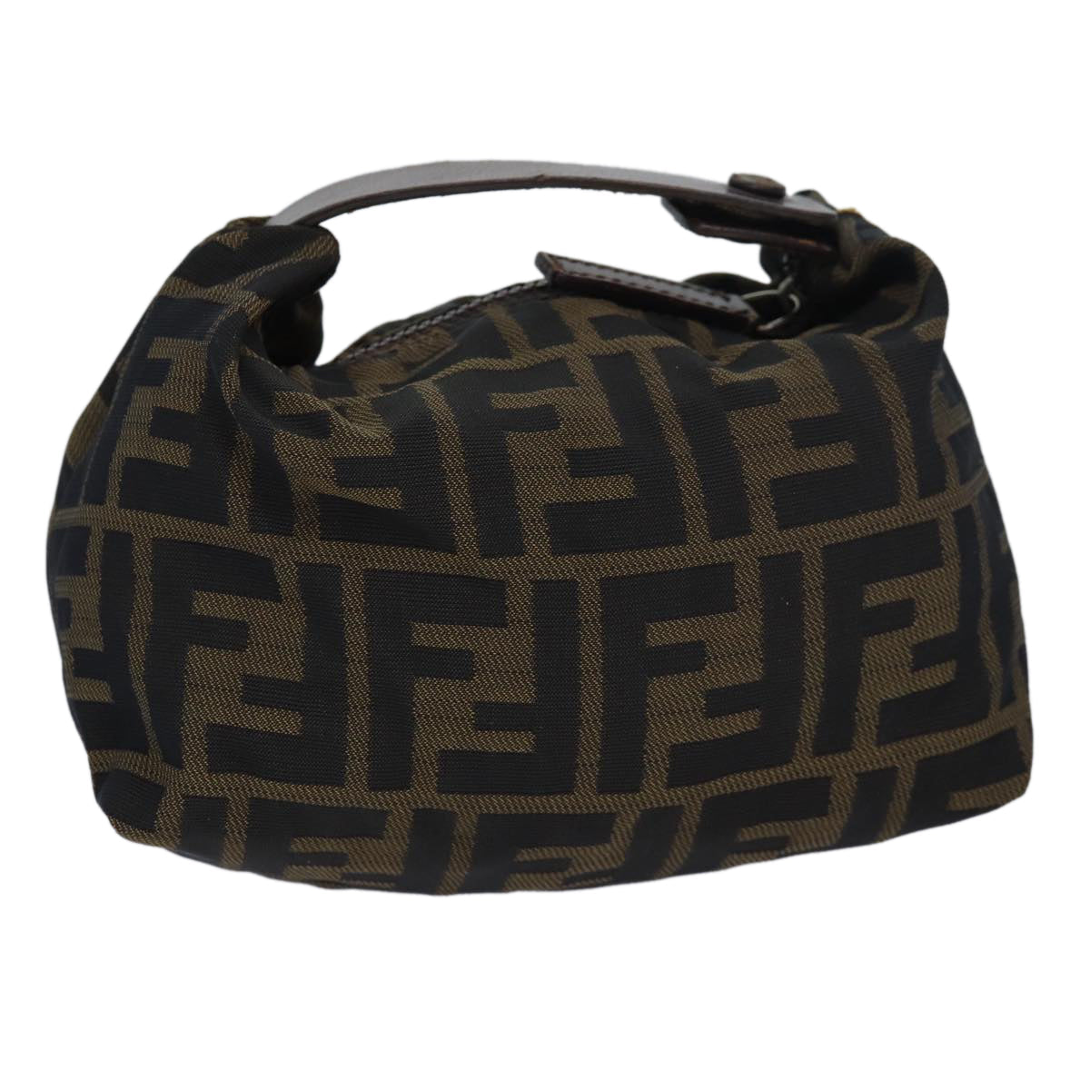 FENDI Zucca Canvas hand Pouch Brown fm3631