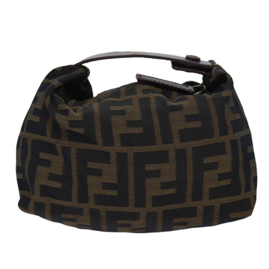 FENDI Zucca Canvas hand Pouch Brown fm3631