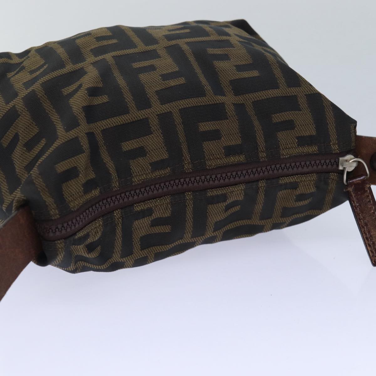 FENDI Zucca Canvas hand Pouch Brown fm3631